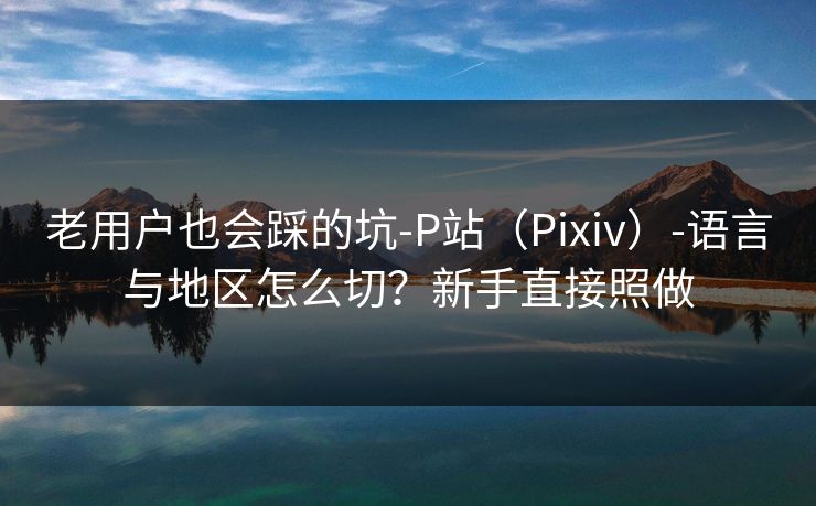 老用户也会踩的坑-P站（Pixiv）-语言与地区怎么切？新手直接照做