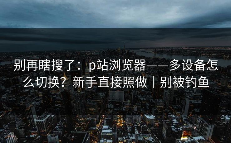 别再瞎搜了：p站浏览器——多设备怎么切换？新手直接照做｜别被钓鱼