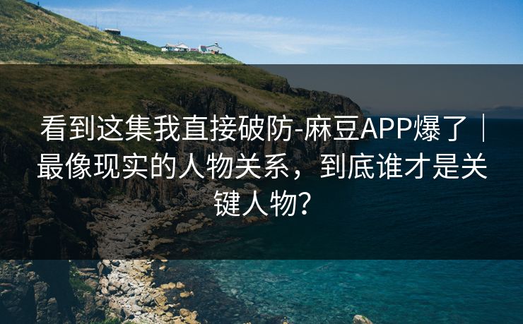看到这集我直接破防-麻豆APP爆了｜最像现实的人物关系，到底谁才是关键人物？