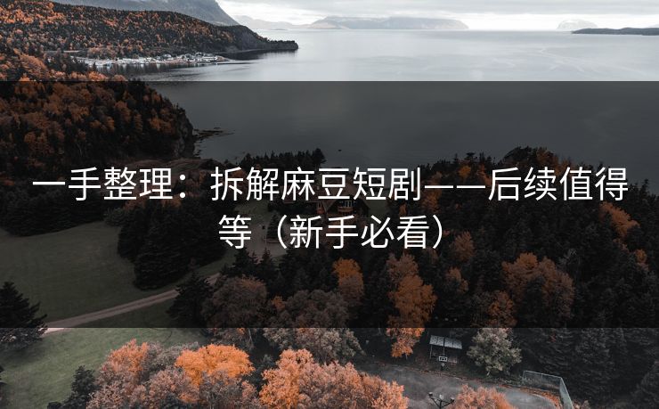 一手整理:拆解麻豆短剧——后续值得等(新手必看) 一手整理:拆解麻豆短剧——后续值得等(新手必看)