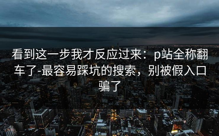 看到这一步我才反应过来：p站全称翻车了-最容易踩坑的搜索，别被假入口骗了